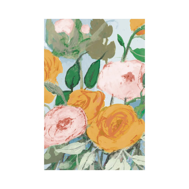Summer Roses by Robin Maria - Painting on Canvas, 101.6 cm H x 66.04 cm W x 1.91 cm D, Wrapped Canvas