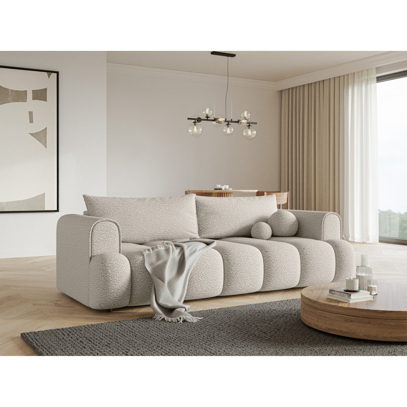 Montrelle 3 Seater Fabric Sleeper, Cream Fabric