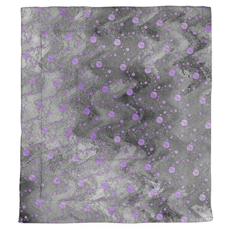Édredon réversible simple Katelyn Elizabeth, Édredon grand, Violet / noir