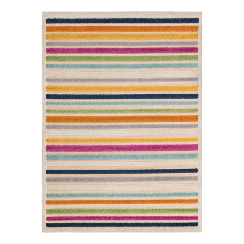 Striped Indoor / Outdoor Rug, Rectangle 2' x 3'