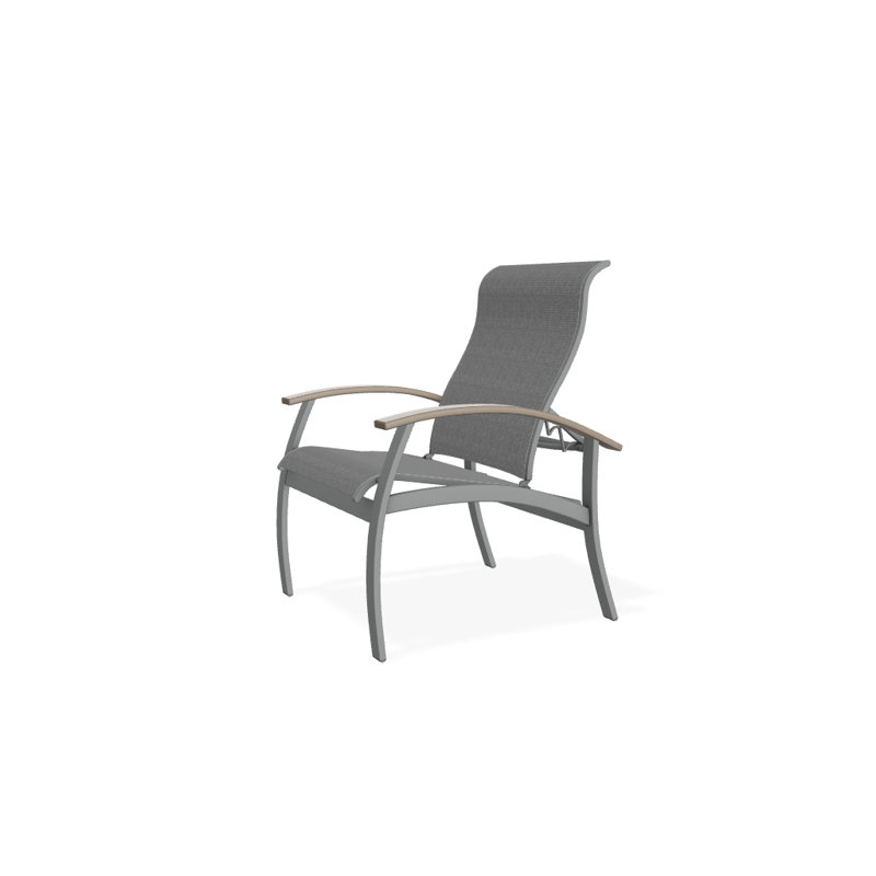 Chaise de patio Askar, Désert, Titane Sunbrella®, Graphite texturé