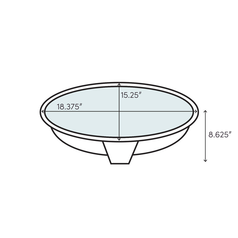 Devonshire Ceramic Oval Undermount Bathroom Sink with Overflow, Cashmere