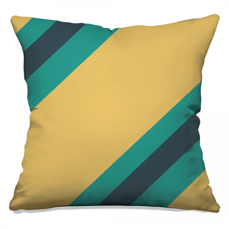 Diagonal Striped Pattern Double Sided Throw Pillows, 18 x 18 inches