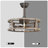 Colp 18'' Classic Farmhouse Caged Ceiling Fan with Lights, Rustic Bladeless Fandelier Reversible Ceiling Fan