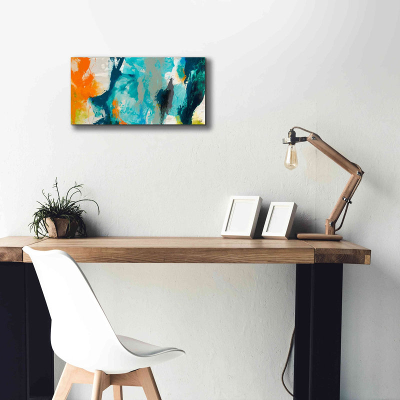 «Tidal Abstract II» par Sisa Jasper, art mural sur toile, H 12 po x l 24 po x P 0,75 po