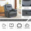 Deep Grey Power Recliner Chair With USB Charging & LED Lighting – Breathable Leather Electric Lounge Chair