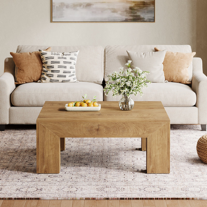 Table basse Farmhouse, Brun jaune