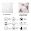 Joli lapin et fleurs et feuilles d'automne I - Coussin décoratif imprimé traditionnel-703391580