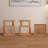 13.78"Yellow Solid Wood Mobile End Table