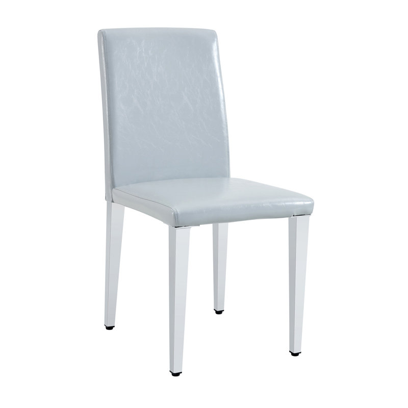 Chaise de salle à manger en similicuir et métal Droom l 16 po x P 18,5 po x H 35,4 po