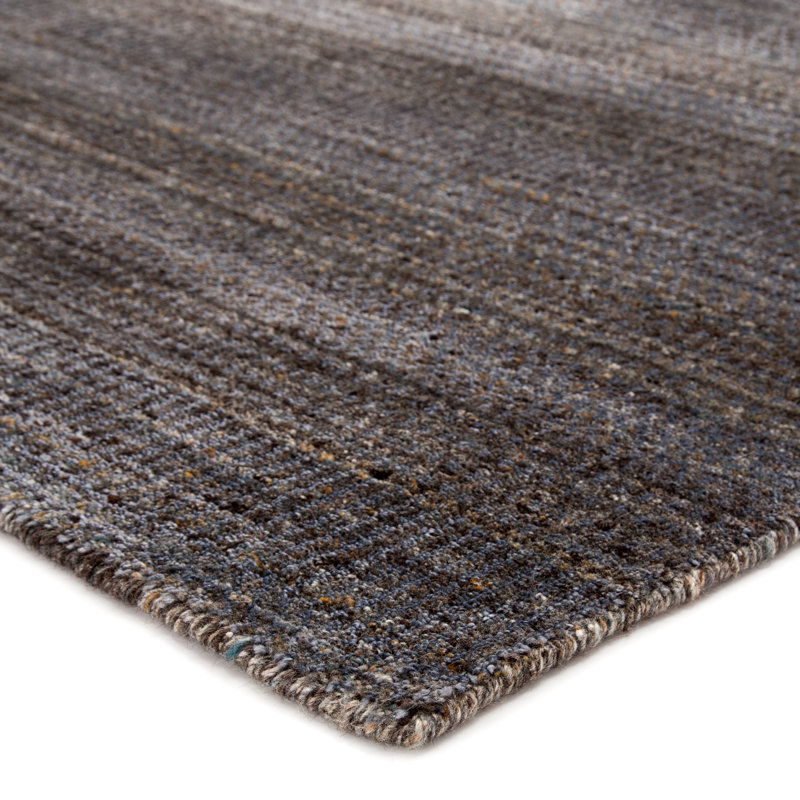 Tapis gris fait à la main Anissa, Tapis de couloir 3 pi x 12 pi