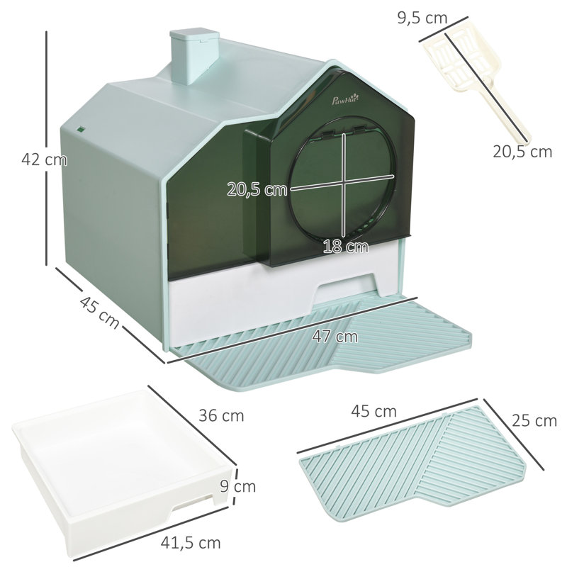 Plastic Enclosed Litter Box Enclosure
