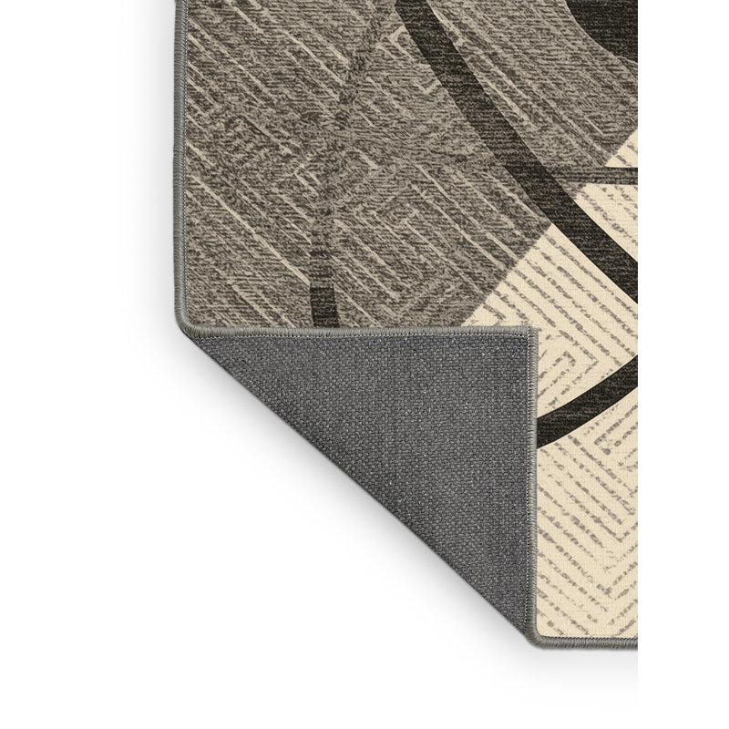 Tapis à motif géométrique doux et moelleux à motif géométrique Atom - gris, 2 x 3