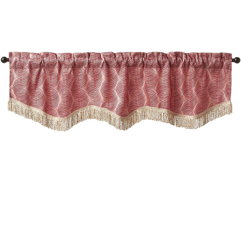 Tailored Window Valance, Burgundy