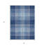 Tapis extérieur lavable à carreaux bleu marine noir et ivoire 5 pi x 8 pi