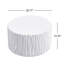 Table basse d'extérieur moderne blanche avec motif cannelé ondulé - ronde de 26,77 po, H 14,76 po, matériau MGO, capacité de 66 lb, sans assemblage pour patio, jardin ou balcon
