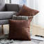 Solid Colour Faux Leather Reversible Pillow Cover-915640324-915640322
