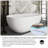 x Freestanding Soaking Plastic / Acrylic Bathtub