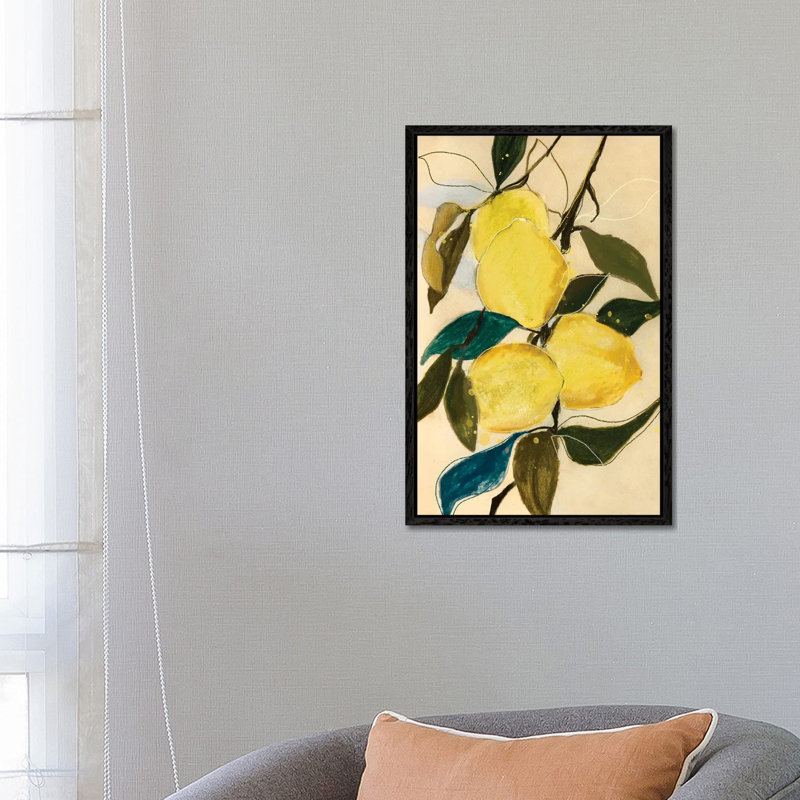 Lemon Study I by Leigh Viner - Gallery-Wrapped Canvas Giclée on Canvas, 66.04 cm H x 45.72 cm W, Black Framed