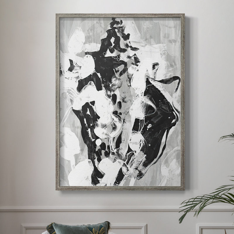 «Ocean Inkblot I», reproduction encadrée - bois massif, H 21 po x l 17 po