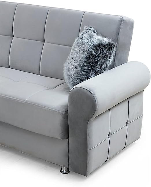 Canapé modulaire réversible Rollo, Mélange de polyester gris