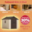 Remise de rangement extérieure en résine Patiowell 8 x 8 pi avec plancher, remise en plastique avec fenêtre et porte verrouillable pour le jardin, la cour arrière, rangement pour outils, facile à installer en beige