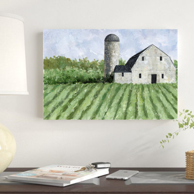 " Painted Barn Green Field "