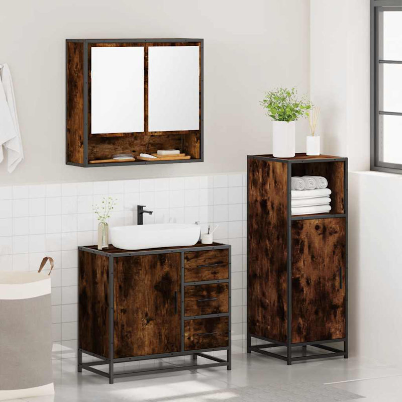 Bathroom Furniture Suite, Smoked Oak