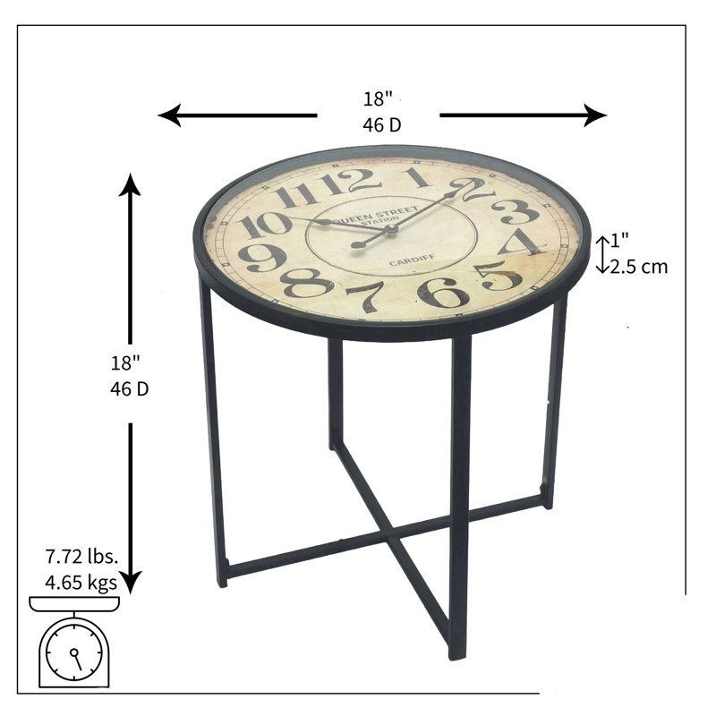 Table d'appoint Chronique, 18 po
