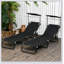 Chaise longue de piscine pliante Outsunny, chaises de bronzage d'extérieur avec abat-jour-1828324309