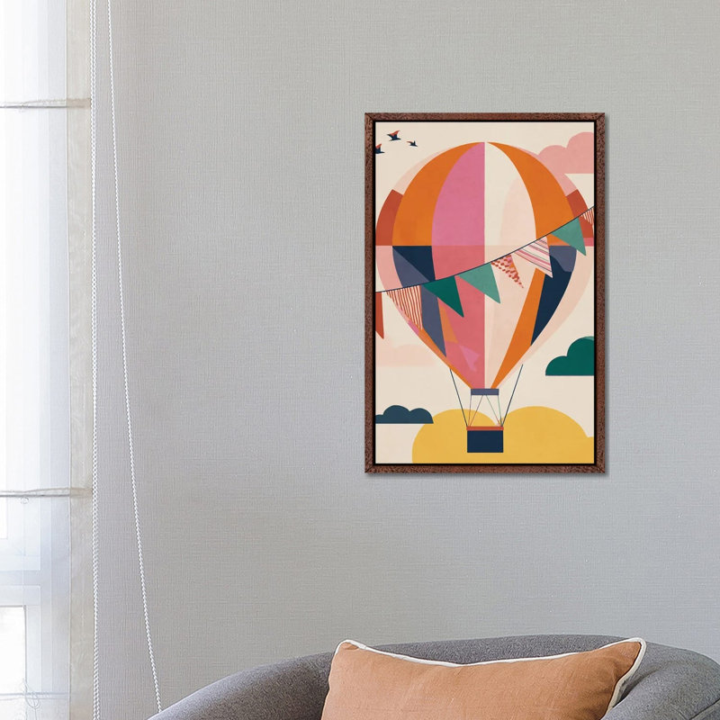 Hot Air Balloon III 1 Piece Wall Art on Canvas, 66.04 cm H x 45.72 cm W  x  4.445 cm D, Classic Wood