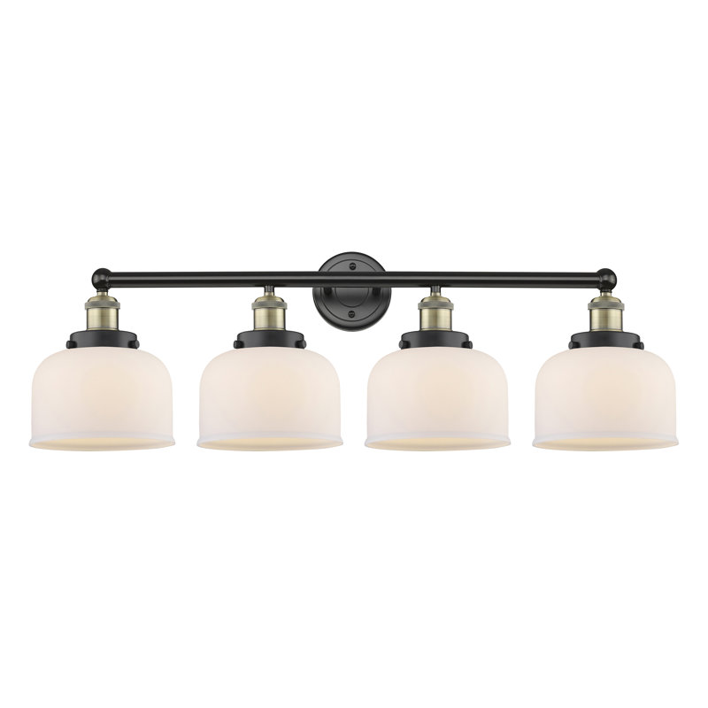 Annagene 4 - Light Dimmable Vanity Light, Black Antique Brass, Matte White