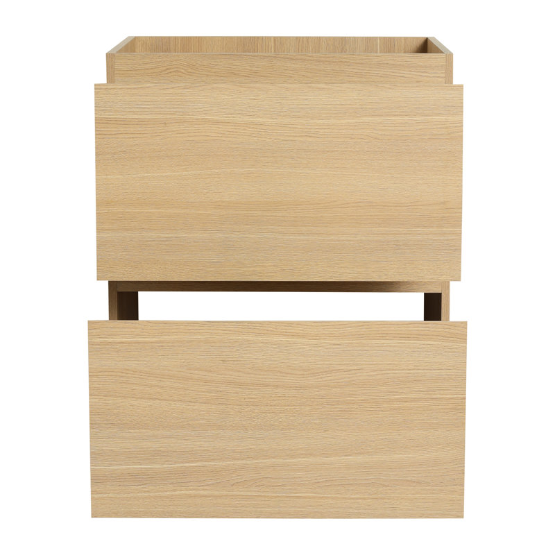 Meuble-lavabo 24 po avec tiroir double - bois d'ingénierie captivant élément décoratif autoportant