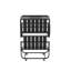 Lit simple pliant de 75 pouces avec matelas confortable en mousse à mémoire de forme de 5 pouces, conception d'espace, structure en métal sur roulettes pour adultes, roues de 5 po pour économiser de l'espace, petits espaces idéaux