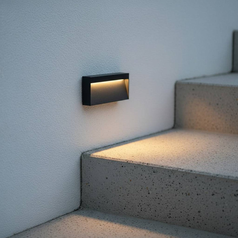 UltraBeam 6 Watt Black Surface Mounted Light For Garden Steps