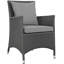 Ensemble repas d'extérieur avec tissu Sunbrella pour le patio de 11 articles Stopover de Modway-31483249-32996652