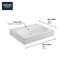 Eurocube® Alpine White Rectangular Wall Mount Bathroom Sink with Overflow-59241590