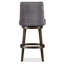Swivel Upholstered Bar Stool with Solid Wood Frame-2038673629