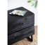 Armoire 86,5x20x30,5 "en noir - Buffet minimaliste en bois et fer avec fonctionnalité de tiroir en bois moderne, fer, tiroirs spacieux