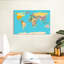 Carte détaillée du monde - reproduction sur toile tendue-594144056