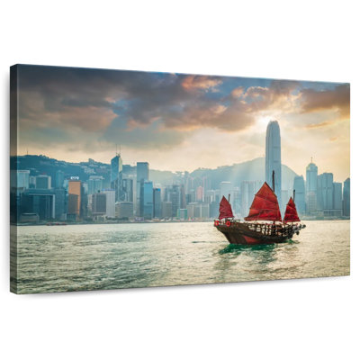 Mehar Red Sail Junkboat In Hong Kong