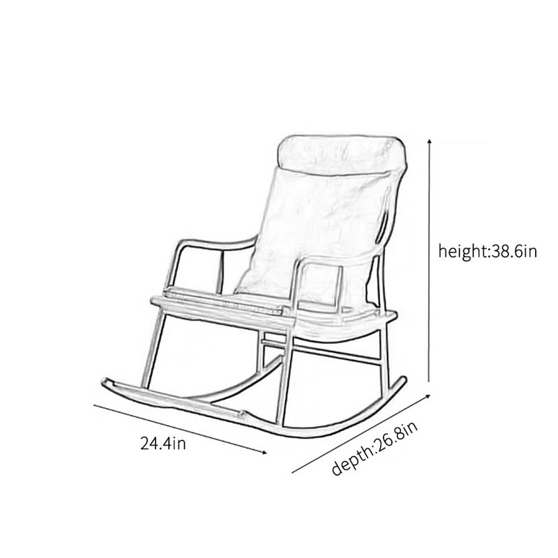 Chaise berçante Elm, Blanc