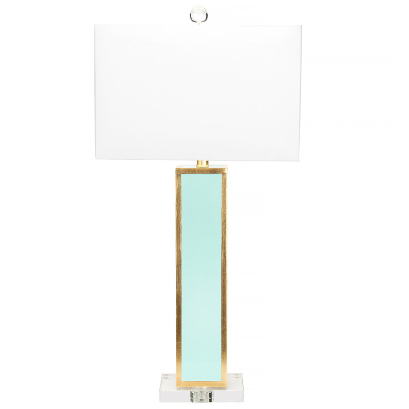 Blair Table Lamp, Mint/Gold Leaf 