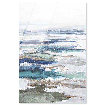 "Marine Layers II", reproduction d'art acrylique bleue par Art Remedy, prête à être accrochée, 36 x 54