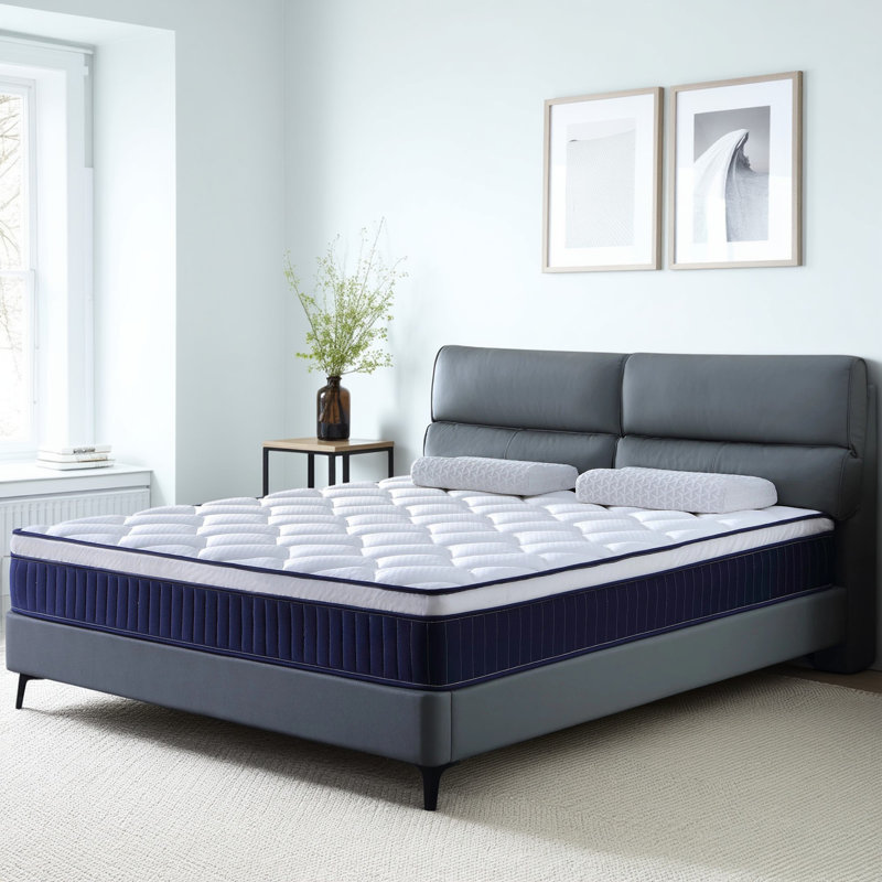 Matelas hybride à ressorts ensachés en mousse viscoélastique 10 pouces, Très grand lit