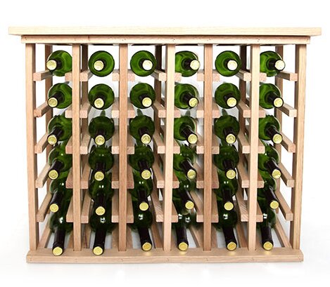 Lyell 36 Bottle Solid Wood Floor Wine Bottle Rack