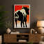 Bold Elephant Silhouette Modern - Print-136801773-136801771
