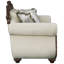 Causeuse Albiery avec 3 coussins beige et cerise