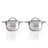 Cov''d Mini Pots, 18/10 SS, Set Of 4, 2.5"