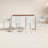 Pangea Home Jarrod 6-Person Aluminum Outdoor Dining Set with Rectangular Table – Modern Patio Furniture with Rust-Free Frame & All-Weather Poly-Resin Slats